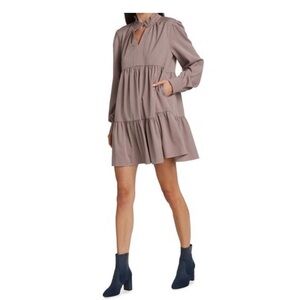En Saison Tiered Babydoll Dress in mushroom sz xs